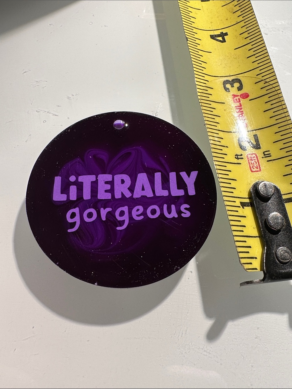 “LiTERALLY gorgeous” Purple Resin Circle